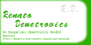 renato demetrovics business card