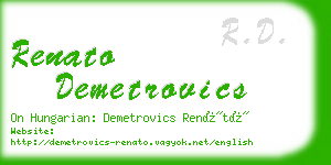 renato demetrovics business card